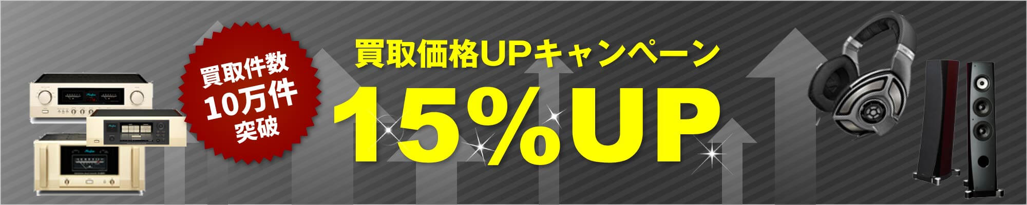 買取価格UPキャンペーン15%UP