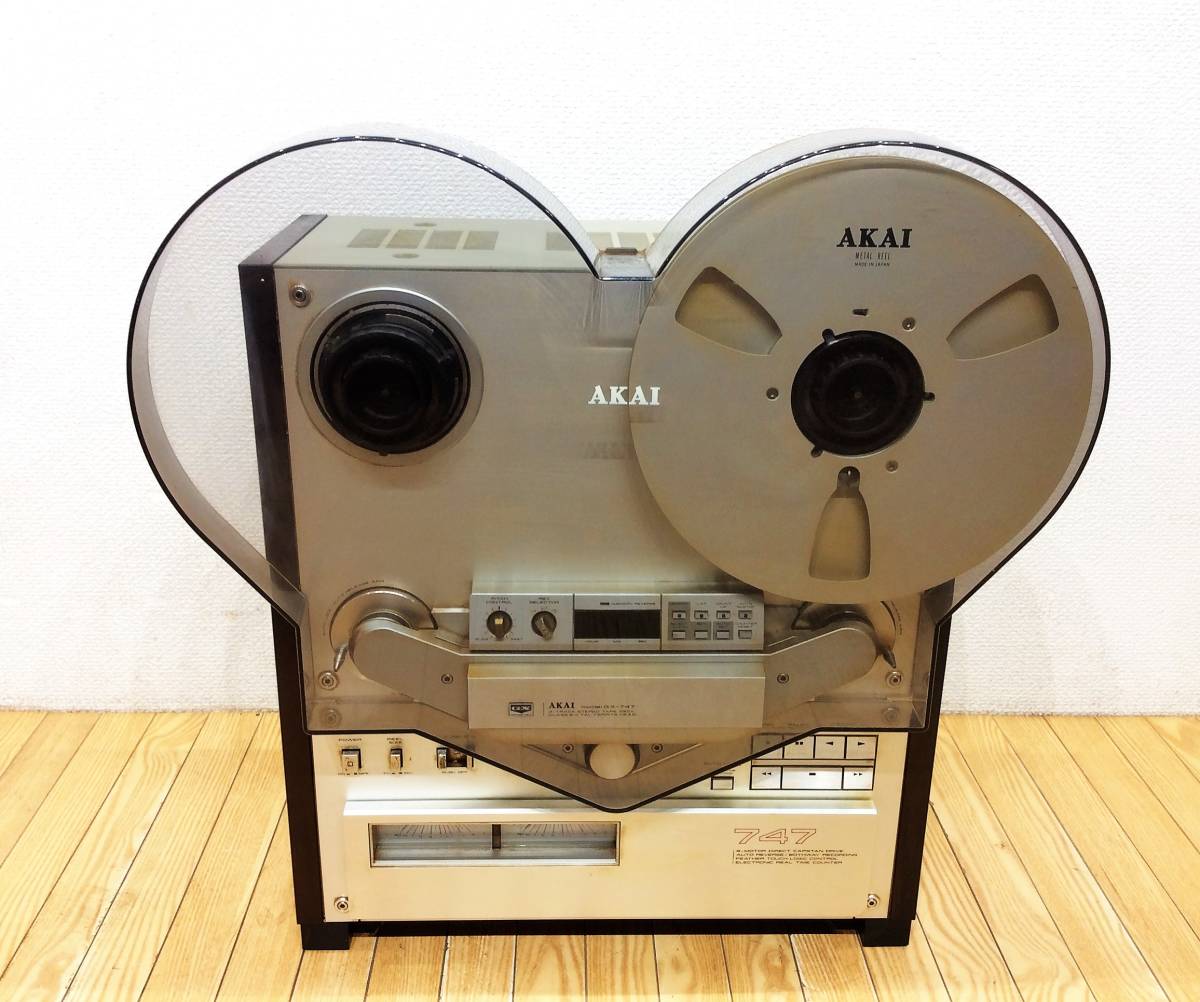 アカイ（AKAI）GX747 オープンリールデッキ ダストカバー 空リール付き