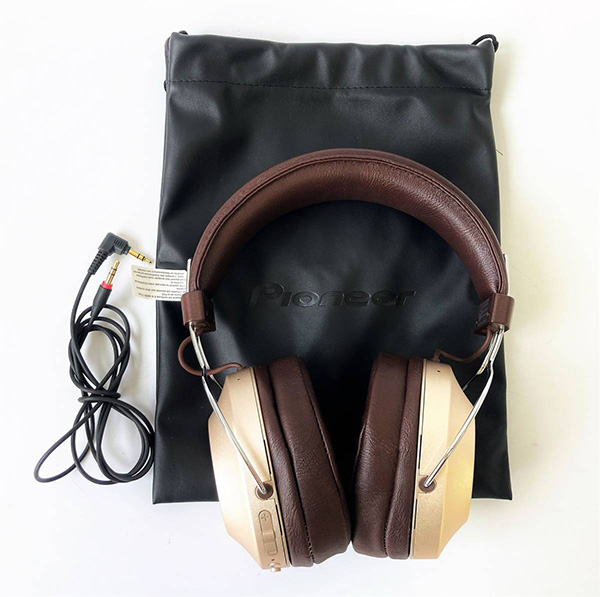 パイオニア,Pioneer,Bluetooth,ノイズキャンセリング,ワイヤレスヘッドホン,SE-MS9BN,ゴールド ハイレゾ対応,収納袋付き