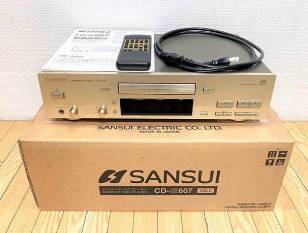 サンスイ（SANSUI）山水 CDプレーヤー CD-α607 通電OK リモコン取説元箱付