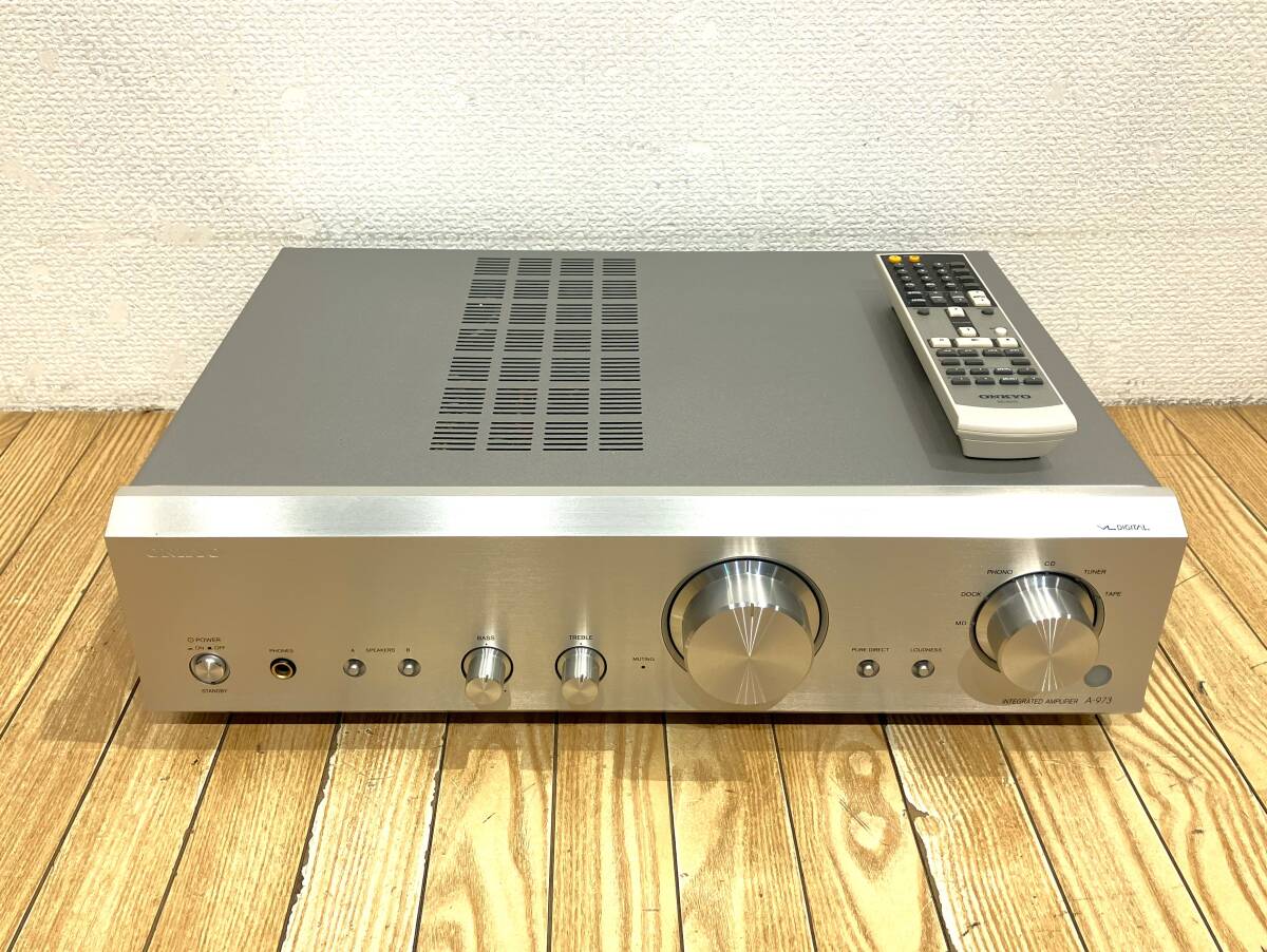オンキョー（ONKYO）A-973 プリメインアンプ リモコン付き